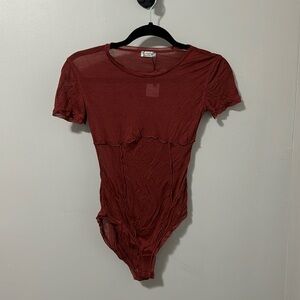 NWOT! Free People Rust‎ Colored Bodysuit